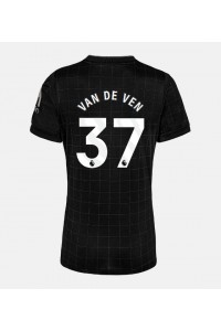 Tottenham Hotspur Micky van de Ven #37 Jalkapallovaatteet Naisten Vieraspaita 2025-26 Lyhythihainen